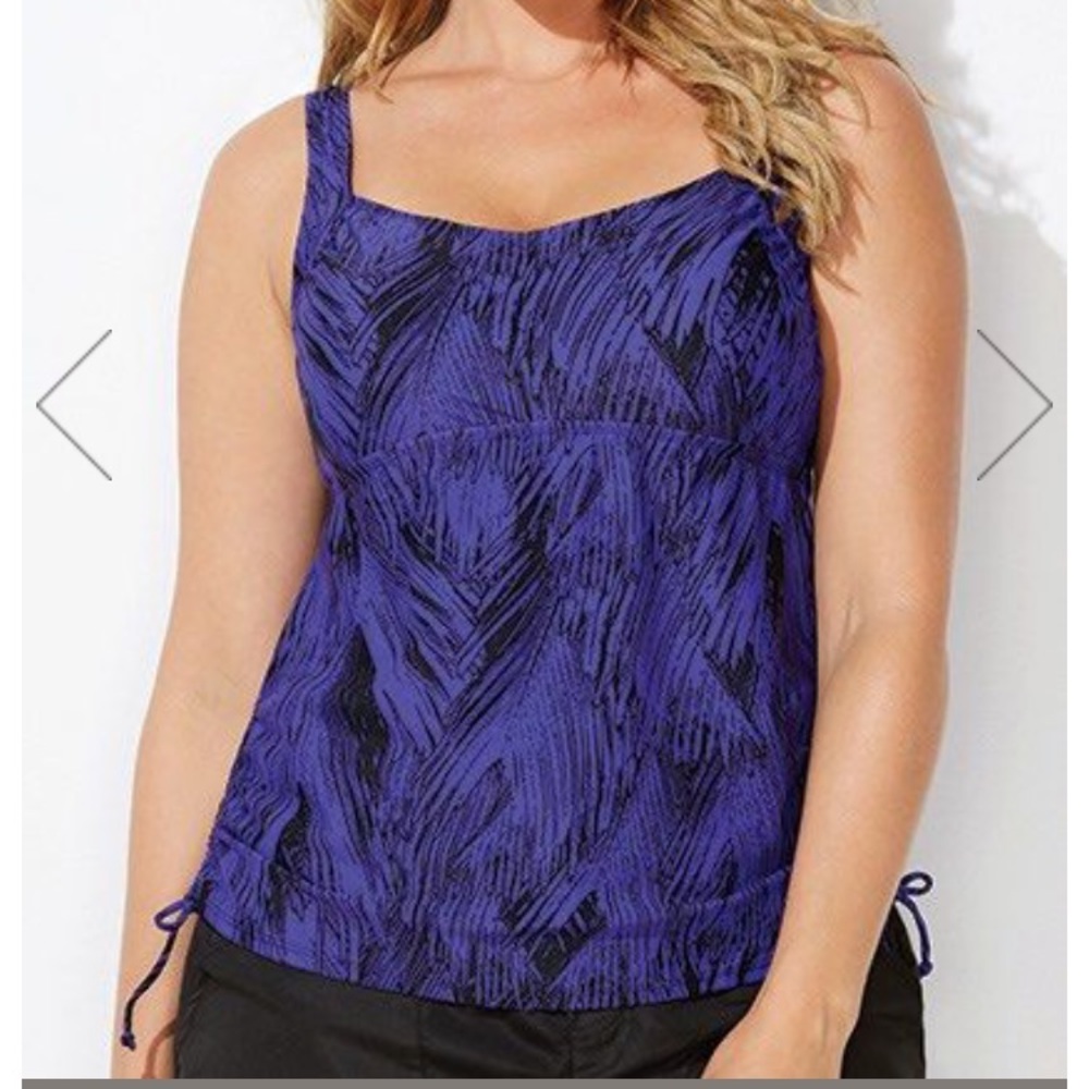 NWT Swimsuits For All - Tankini top purple size 10